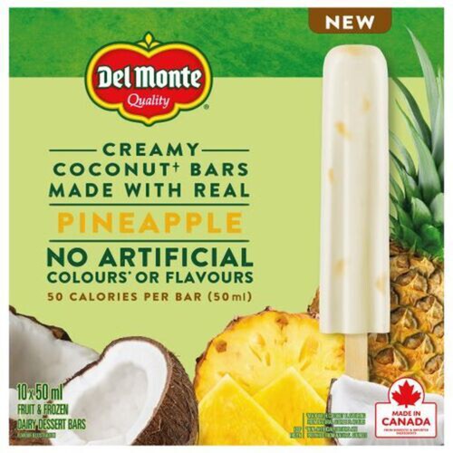 Del Monte Frozen Dessert Bars Pineapple Coconut 10 x 50 ml