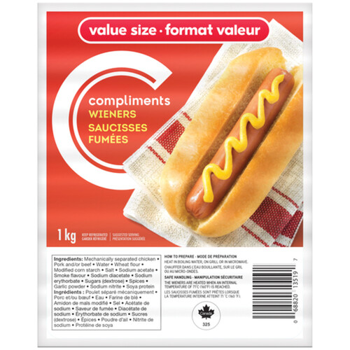 Compliments Wieners Value Size 1 kg