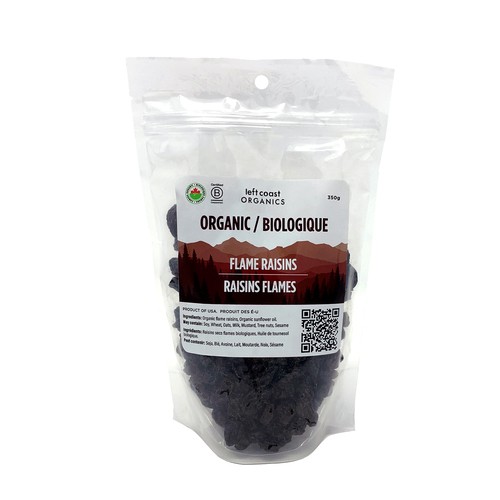 Left Coast Organics Organic Flame Raisins Red 350 g