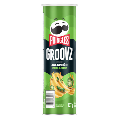 Pringles Canned Potato Chips Groovz Fiery Jalapeño 137 g