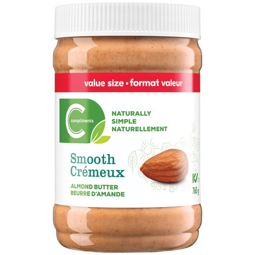 Compliments Naturally Simple Almond Butter Smooth Value Size 765 g