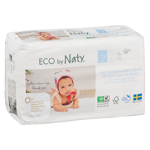Eco by Naty Baby Diapers Size 2 33 EA
