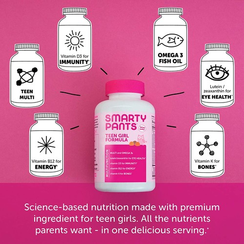 SmartyPants Teen Girl Formula Vitamins 120 Gummies 