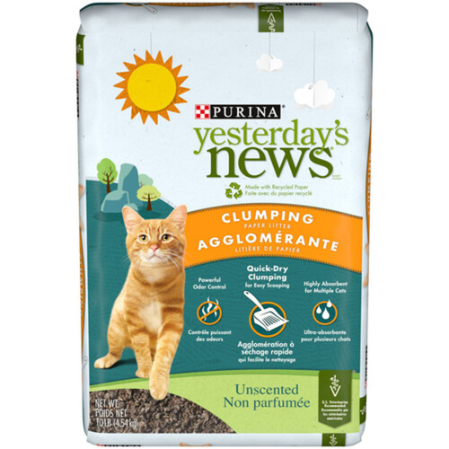 Yesterday's News Cat Litter Unscented 4.54 kg