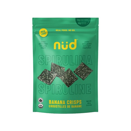 Nud spirulina banana crisps 66 g