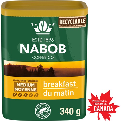 Nabob Ground Coffee Breakfast Blend Medium Roast 340 g