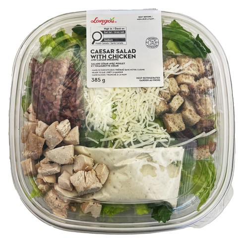 Longo's Caesar Salad With Chicken And Caesar Dressing 385 g