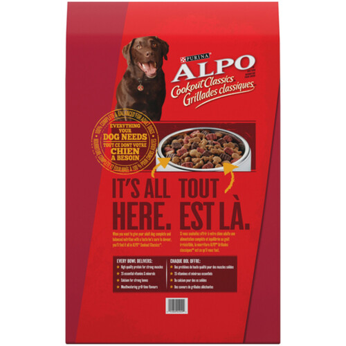 Alpo Dry Dog Food Cookout Classics Pork Beef Chicken & Veggie 16 kg