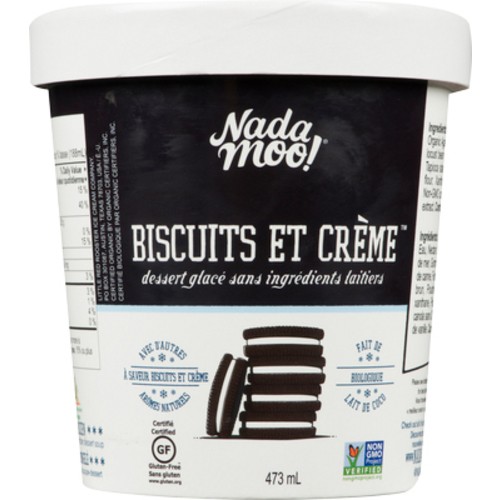 NadaMoo Dairy-Free Frozen Dessert Cookies & Crème 473 ml