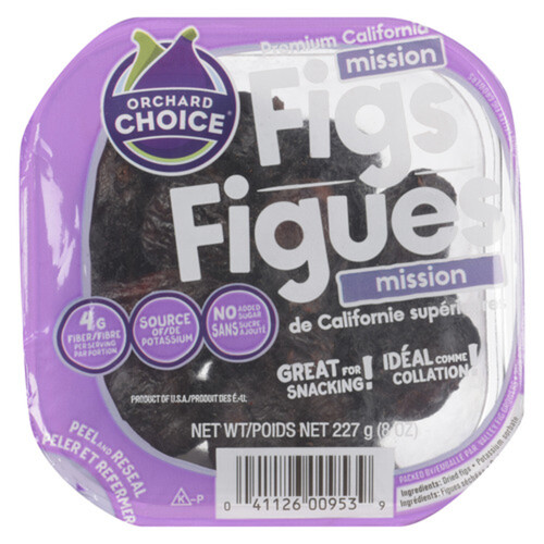 Orchard Choice No Added Sugar Premium California Mission Figs 227 g