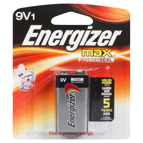 Energizer Batteries Max 9V 1 Pack