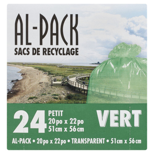 Al-Pack Recycling Bags Green Small 24 Bags