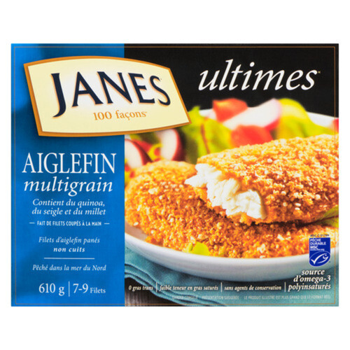 Janes Frozen Haddock Fillets Multigrain Breaded 610 g