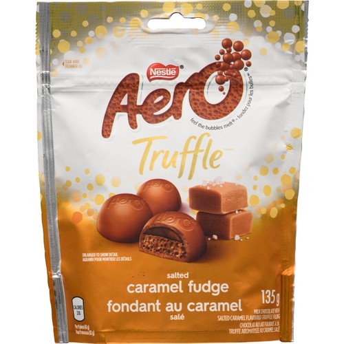 Nestlé Aero Chocolate Truffle Bar Salted Caramel Fudge 135 g