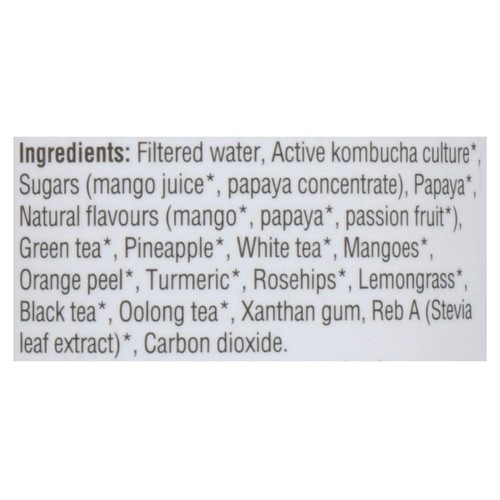 Rise Kombucha Organic Tea Mango & Papaya 414 ml (bottle)