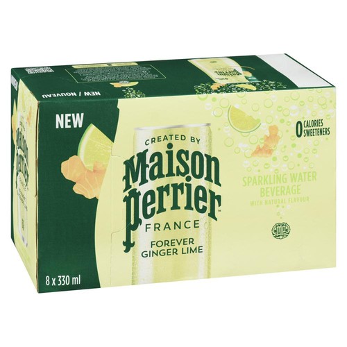 Maison Perrier Sparkling Water Ginger Lime 8 x 330 ml (cans)