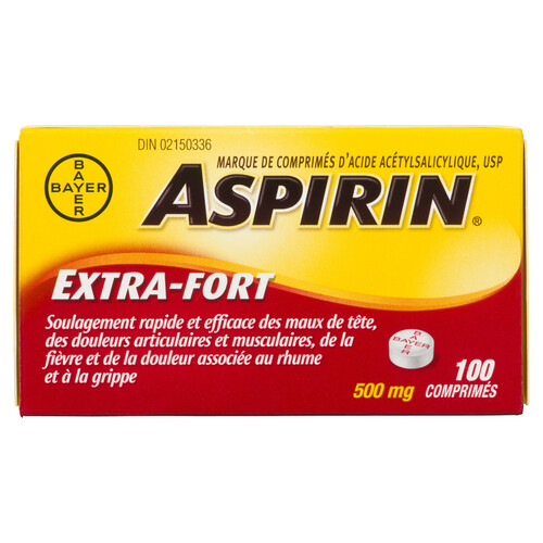 Aspirin Extra Strength Tablets 500 mg 100 EA
