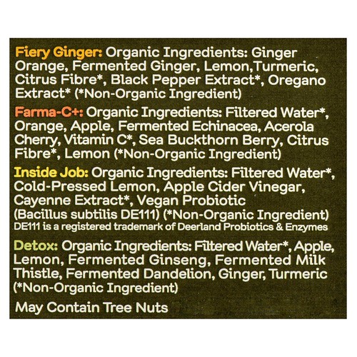Greenhouse Wellness Shots Immunity Pack 4 x 60 ml (bottles)