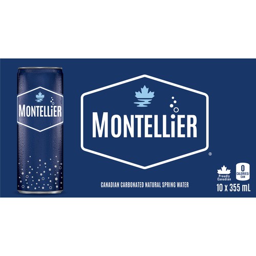 Montellier Carbonated Natural Spring Water 10 x 355 ml (cans)
