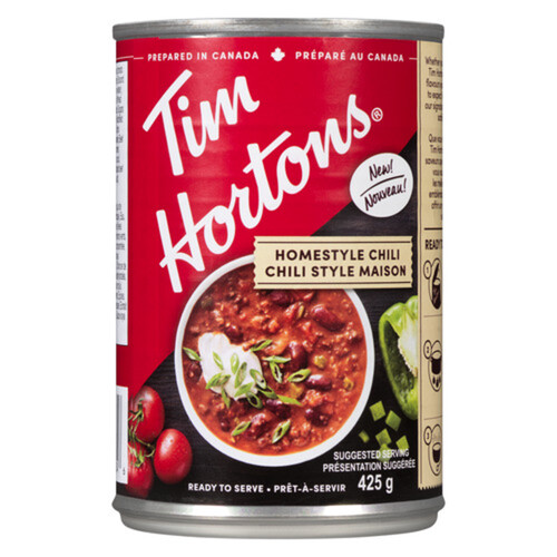 Tim Hortons Chili Homestyle Beef 425 g - Voilà Online Groceries & Offers