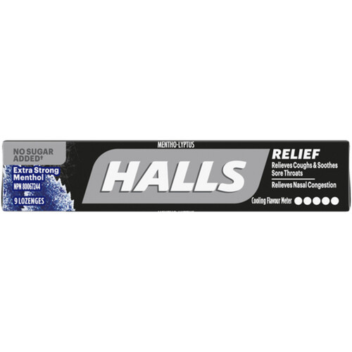 Halls Sugar Free Extra Strength Mentho Lyptus Cough Drops