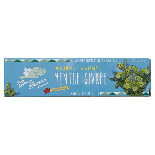 The Green Beaver Company Gluten-Free Vegan Natural Toothpaste Frosty Mint 75 ml