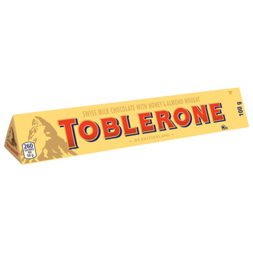 Toblerone Milk Chocolate Bar With Honey and Almond Nougat Valentines Day Chocolate 100 g