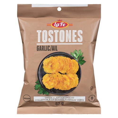 Lafe Tostones Vegan Plantain Chips Garlic 57 g