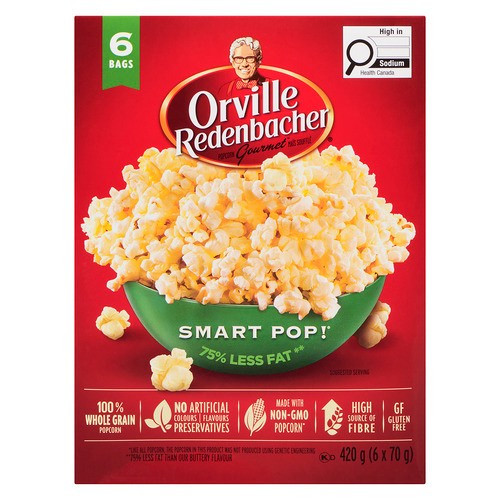 Orville Redenbacher Gluten-Free Popcorn Smart Pop 6 x 70 g