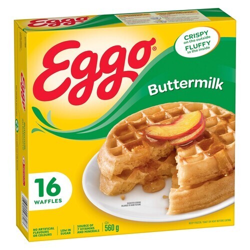 Kellogg's Eggo Frozen Waffles Buttermilk 560 g