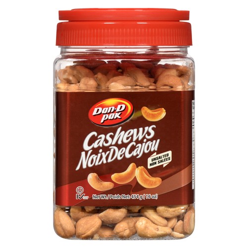 Dan D Pak Cashews Unsalted 454 g