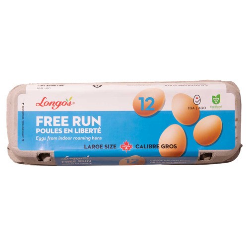 Longo's Brown Eggs Free Run Large 12 Count