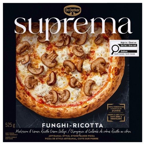 Dr. Oetker Frozen Pizza Suprema Funghi-Ricotta 525 g