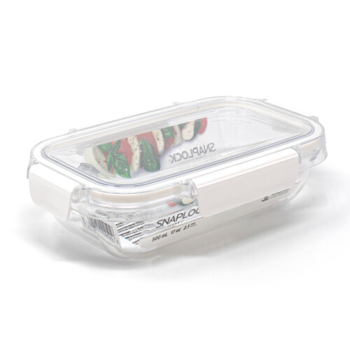 Snaplock Clear Container Rectangle 500 ml