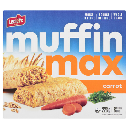 Leclerc Muffin Max Bars Carrot 223 g