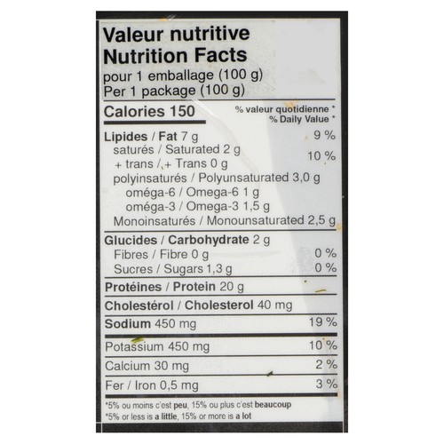 Grizzly Smokehouse Frozen Salmon Lemon & Dill 100 g