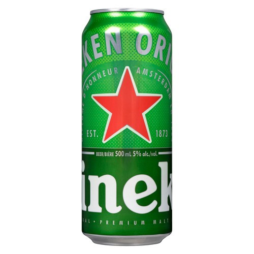 Heineken 5% Alcohol Beer 500 ml (can)