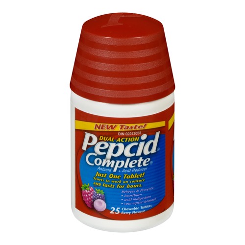 Pepcid Berry Heartburn Relief 25 Chewable Tablets 