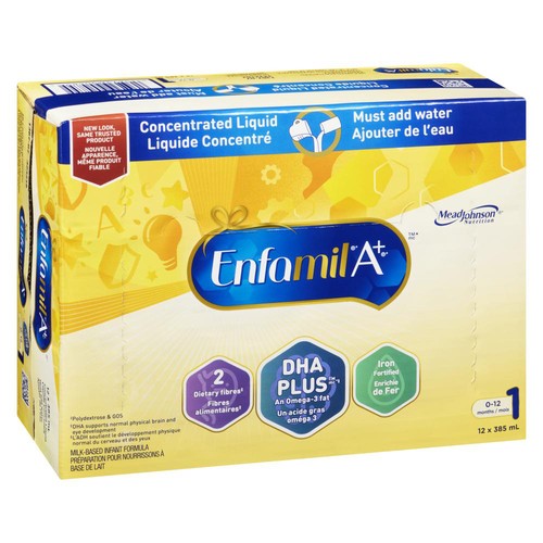 Enfamil A+ Infant Formula Concentrated Liquid 0-12 Months 12 x 385 ml