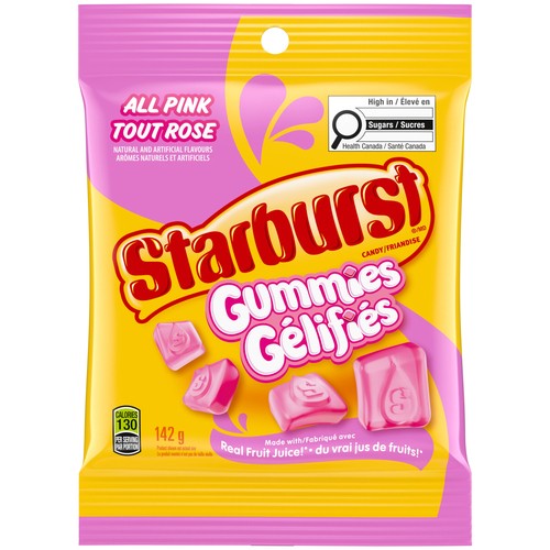 Starburst Candy Gummies All Pink 142 g