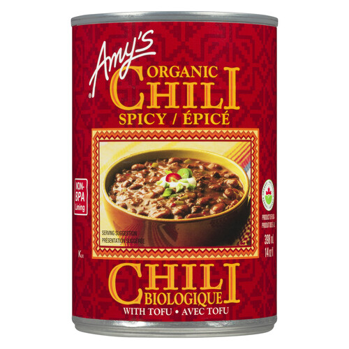 Amy's Kitchen Organic Chili With Tofu Spicy 398 ml