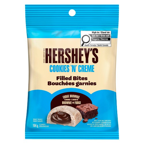 Hershey's Cookies 'n' Creme Filled Bites Fudge Brownie 104 g