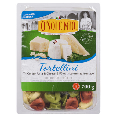 O'Sole Mio Tortelliini 5 Cheese 3 Colours 700 g