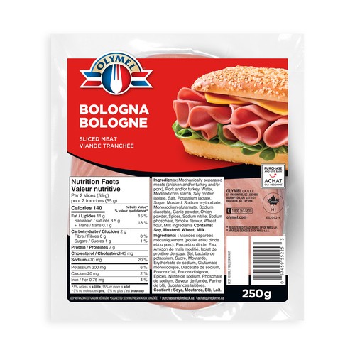 Olymel Sliced Deli Bologna Regular 250 g