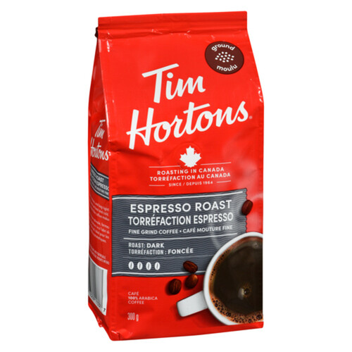 Tim Hortons Ground Coffee Espresso Roast Dark 300 g