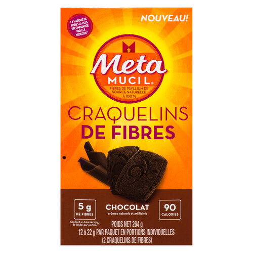 Metamucil Fibre Supplement Chocolate Wafer 12 EA