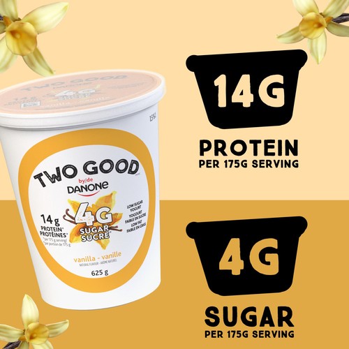 Two Good Low Sugar Yogurt Vanilla Value Tub 625 g