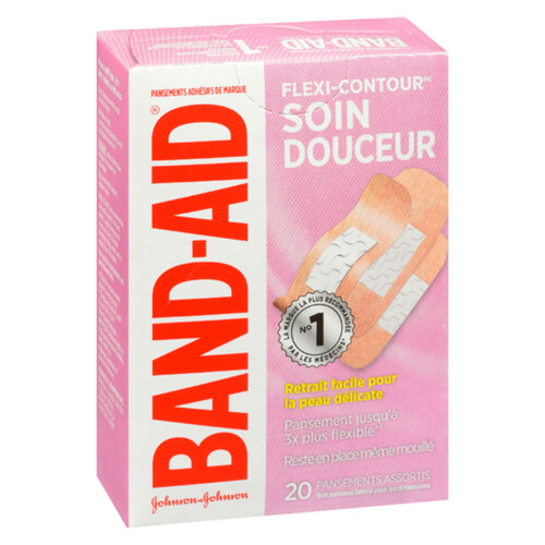 Band-Aid Bandages Skin Flex Assorted Sizes 20 EA