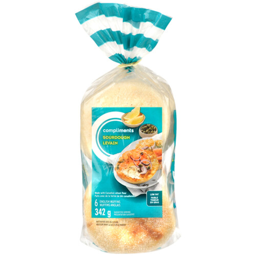 Compliments Sourdough 6 Pack English Muffins 342 g