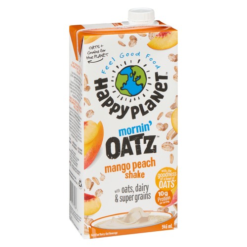 Happy Planet Mornin' Oatz Shake Mango Peach 946 ml